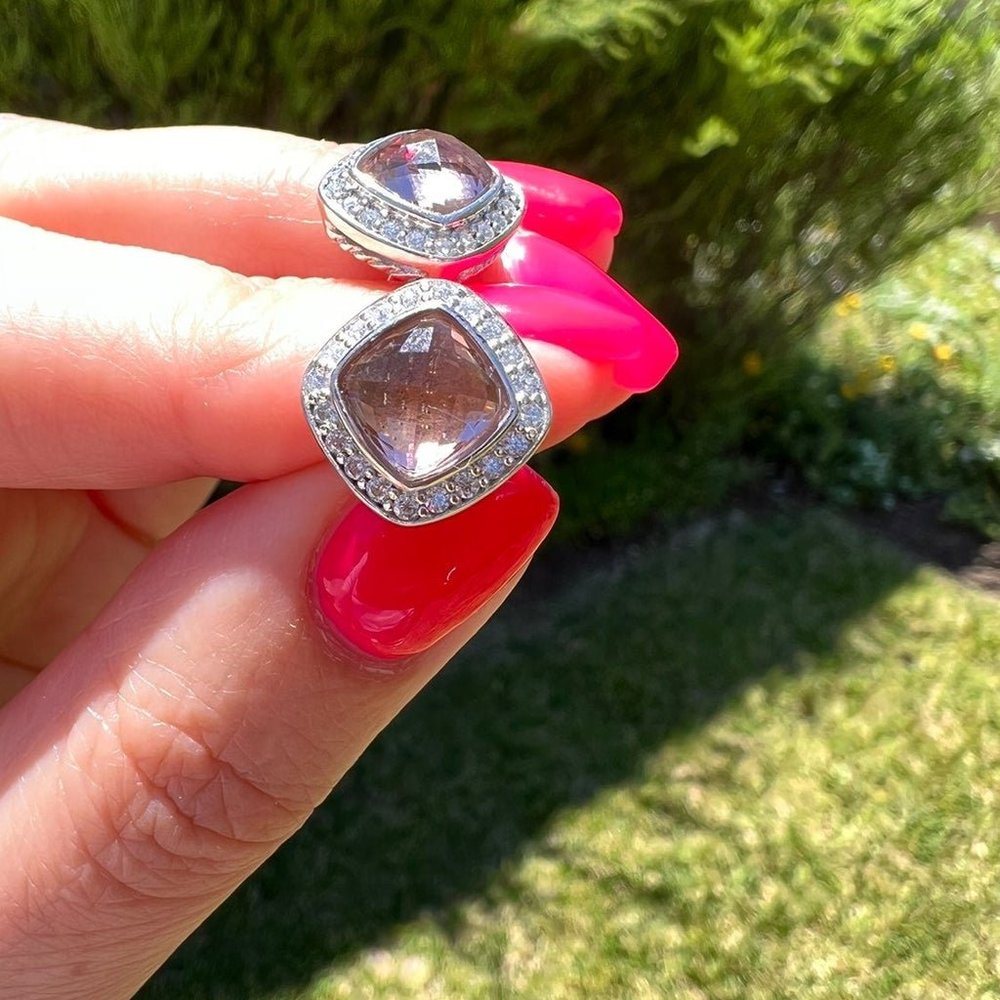 David Yurman Albion Earrings Morganite